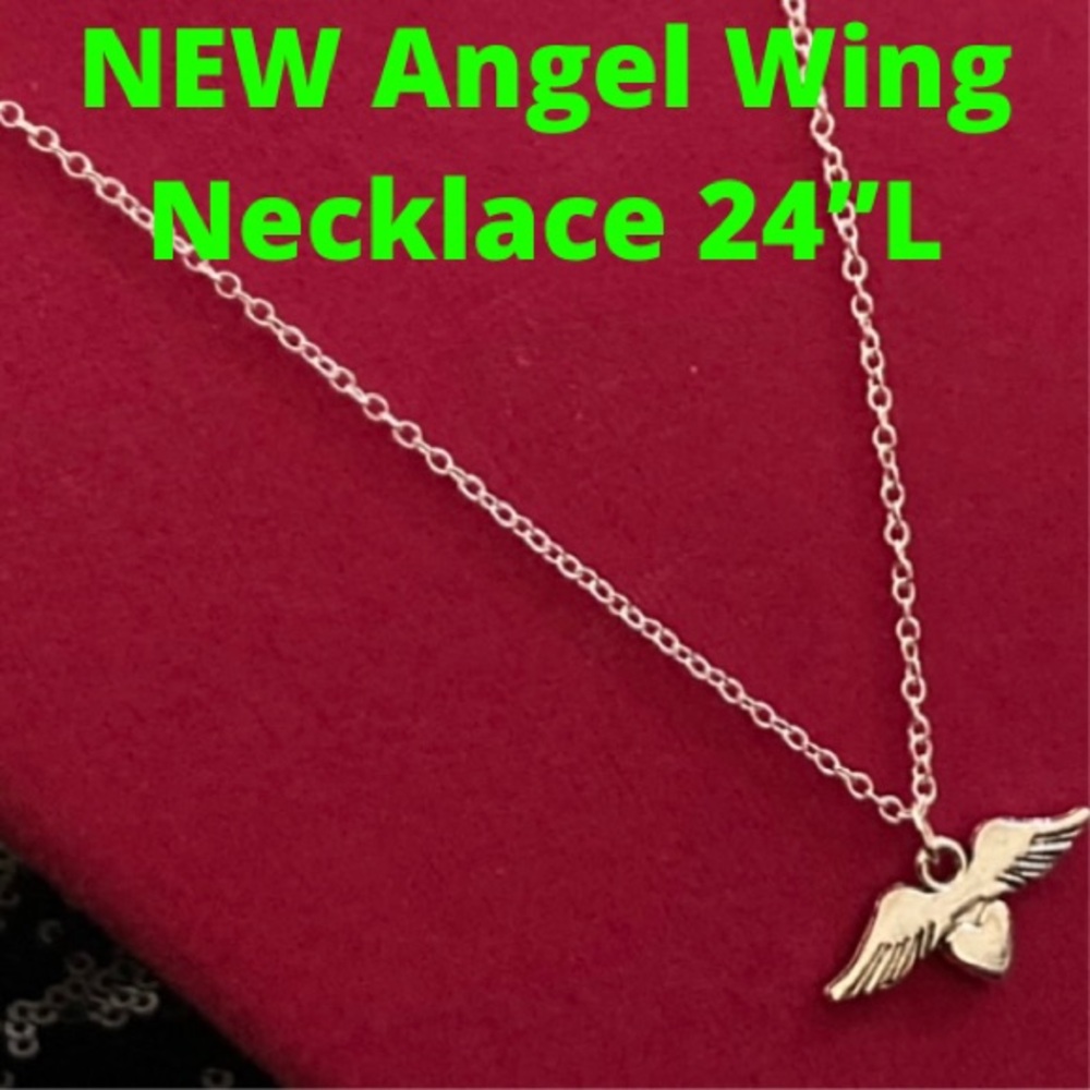 Guardian Angel Wings Necklace Sterling Silver 925 Christian Catholic Jewelry Y2K